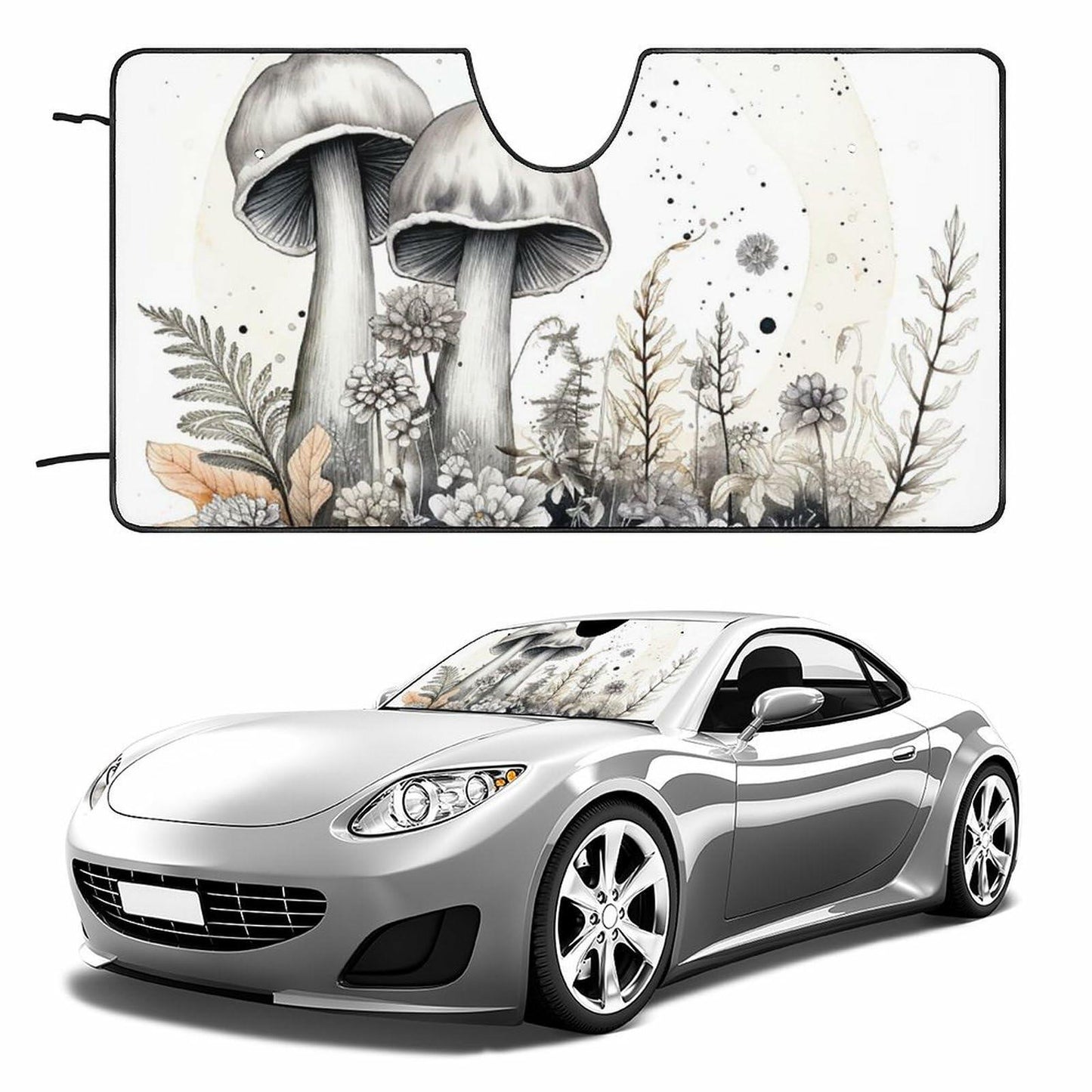 Butterfly Flower Car Windshield Sunshade UV Protector 55x30 Aesthetic