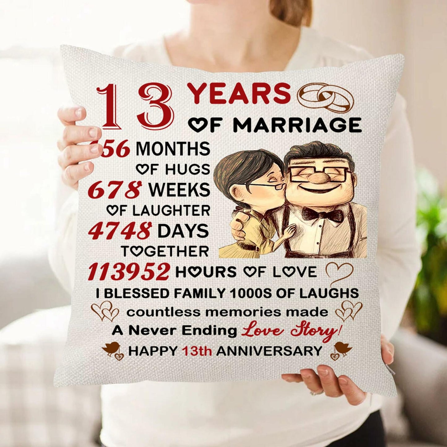 HKTNGEX Funny Couple Throw Pillow Cover – Wedding & Anniversary Gift