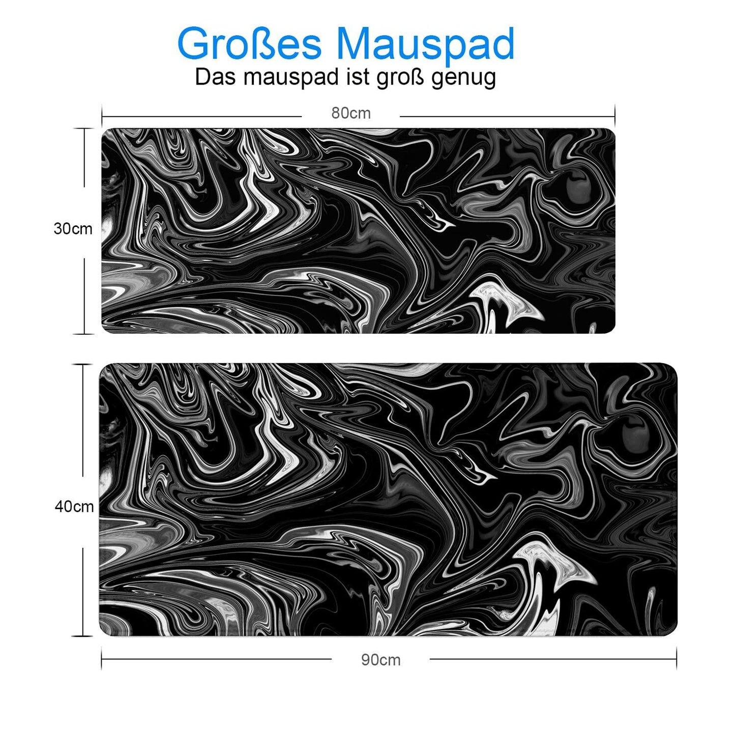 Gaming Mouse Pad XXL 900x400mm – Waterproof, Non-Slip, Stitched Edges