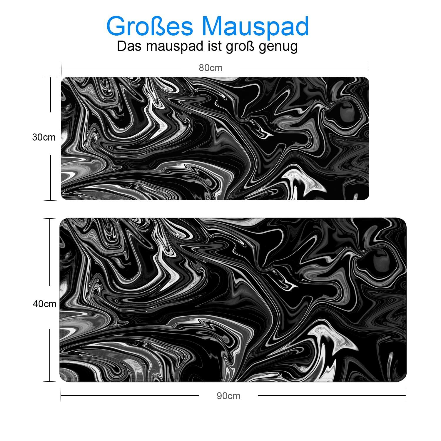 Gaming Mouse Pad XXL 900x400mm – Waterproof, Non-Slip, Stitched Edges