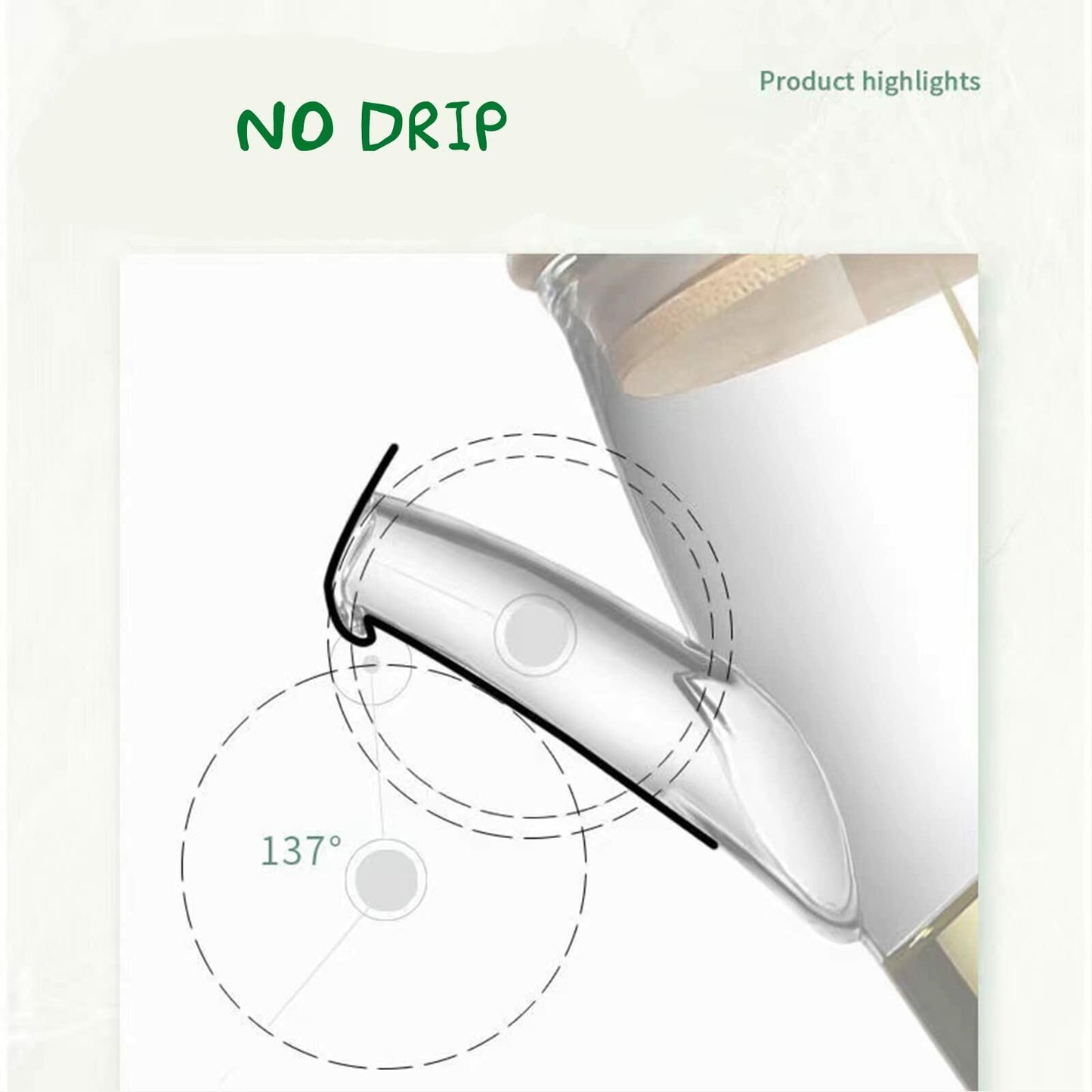 TOPIUNS Olive Oil Dispenser – Glass Pour Bottle with Bamboo Lid, 750ML