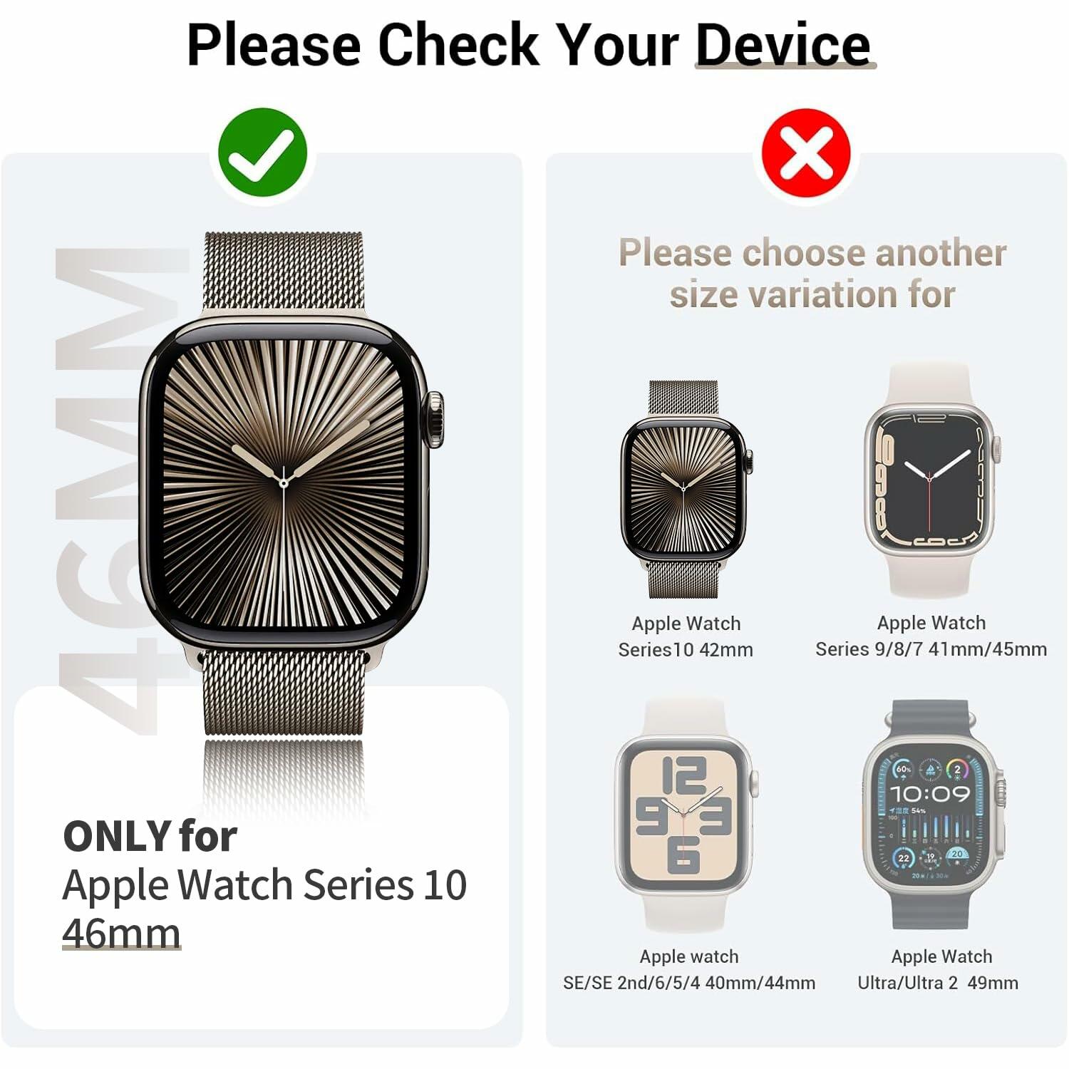 T Tersely 3 Pack Case for Apple Watch Series 11/10 46mm w HD Screen Blue