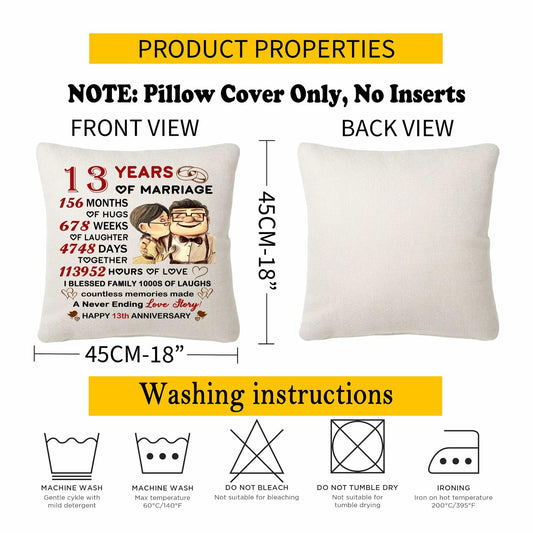 HKTNGEX Funny Couple Throw Pillow Cover – Wedding & Anniversary Gift