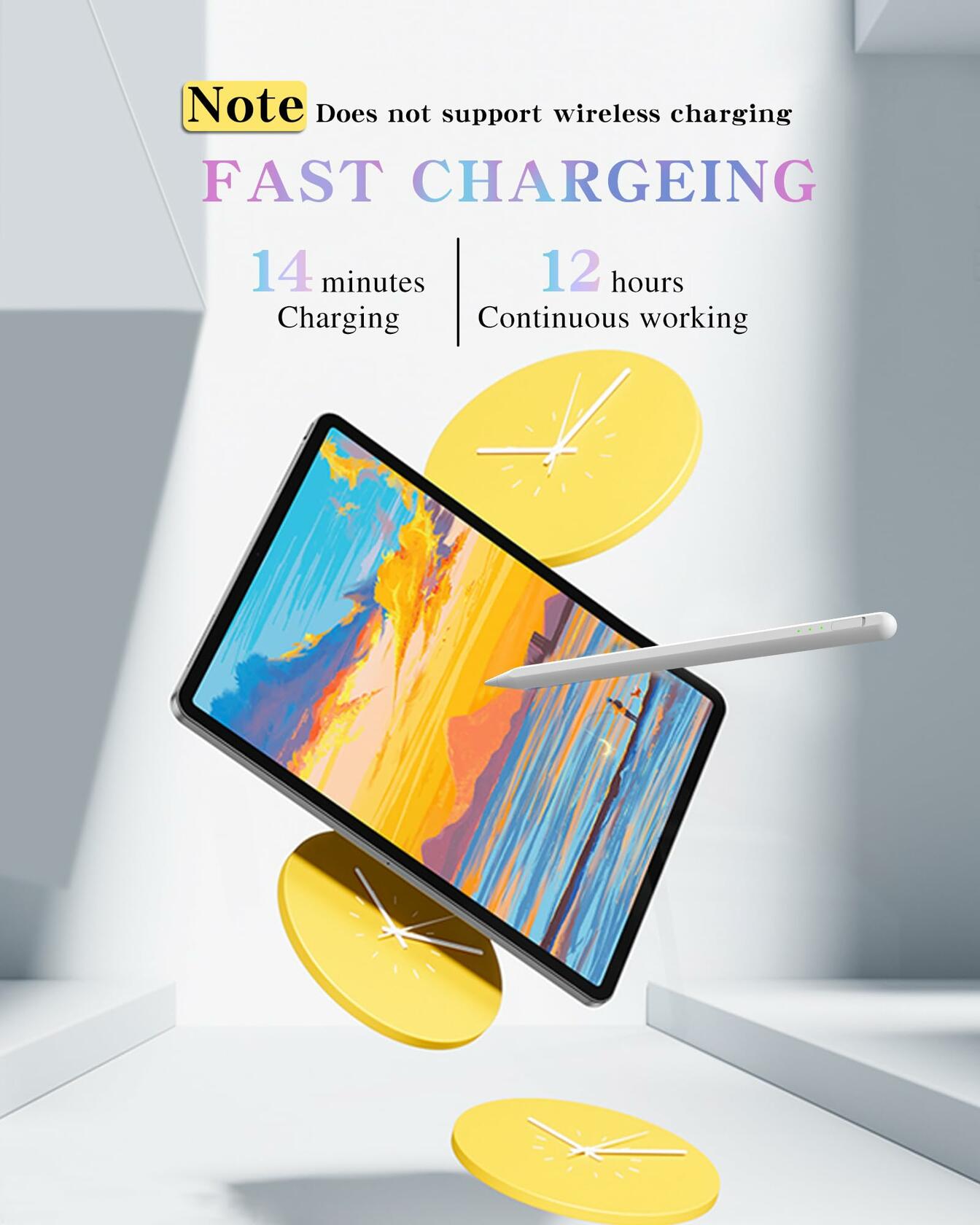 TOPXINKER iPad Stylus Pen Active Pencil Palm Rejection Tilt Sensitivity