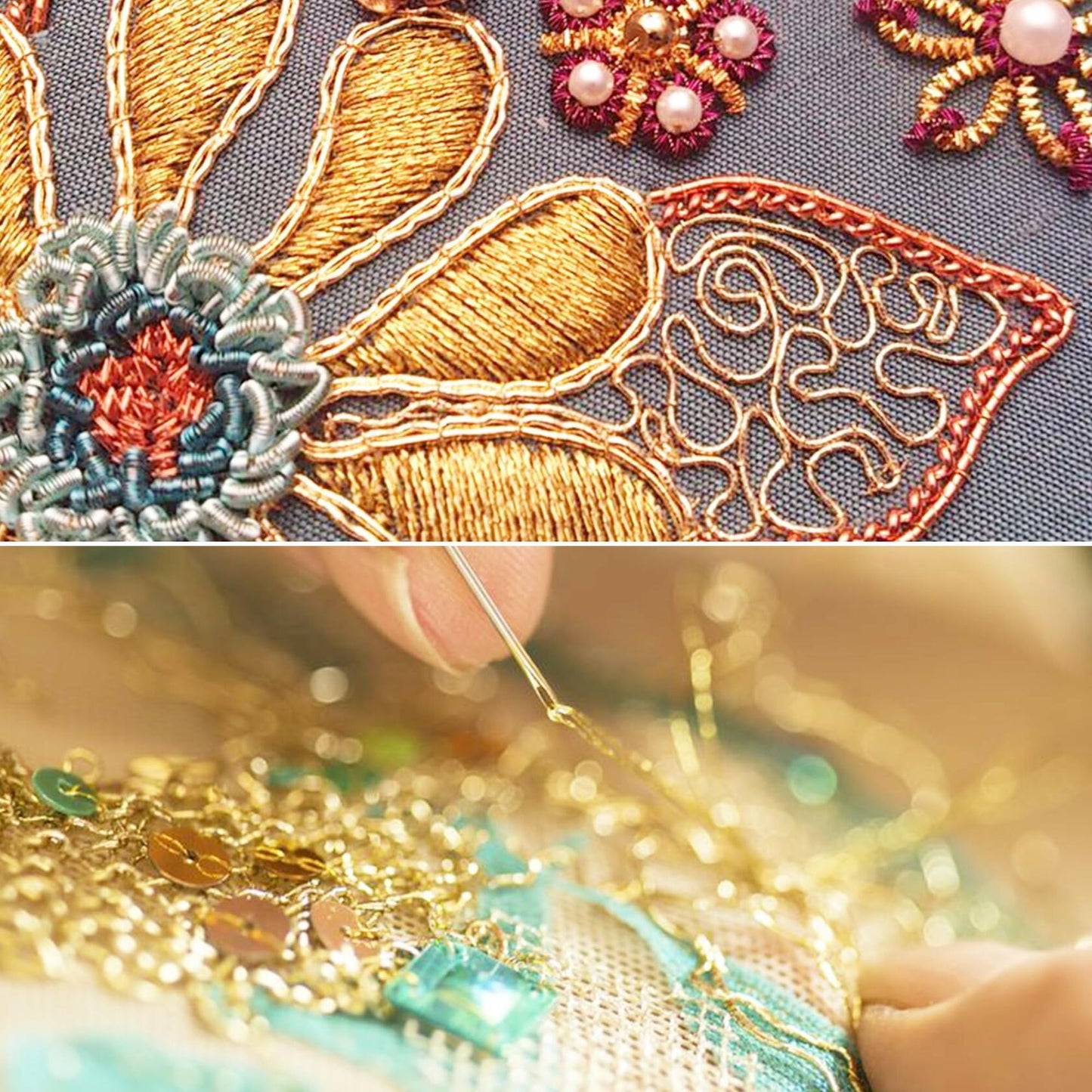 6 Skeins Metallic Grey Embroidery Thread Floss for Cross-Stitch Handcraft