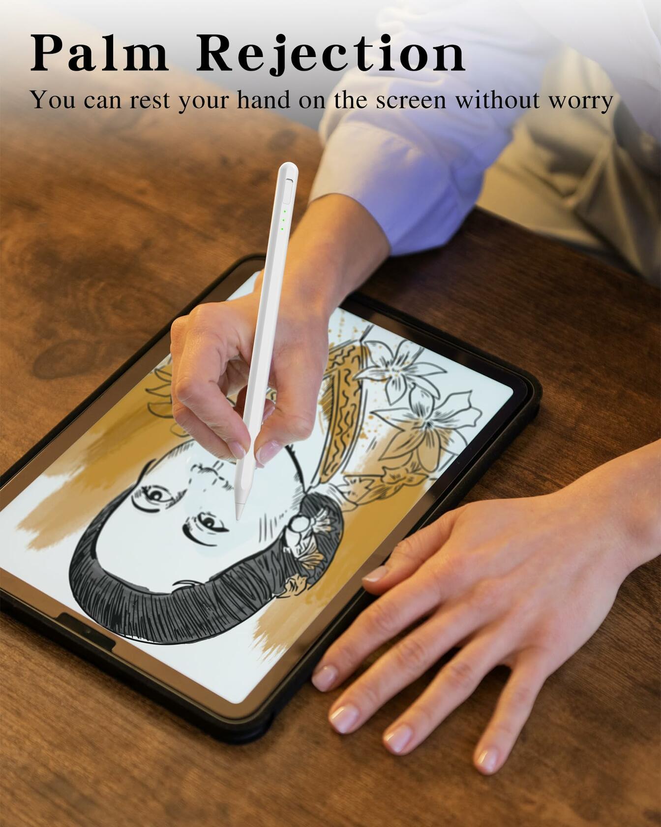 TOPXINKER iPad Stylus Pen Active Pencil Palm Rejection Tilt Sensitivity