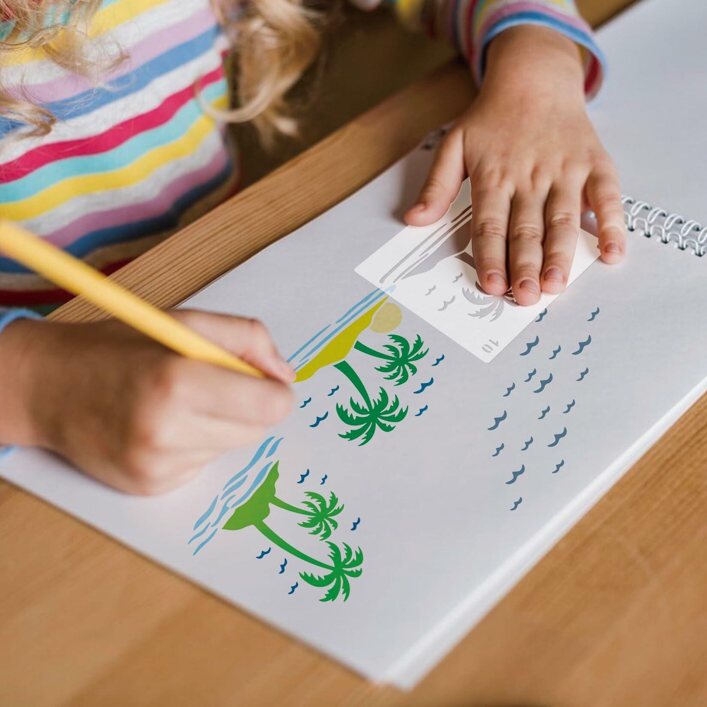 Palm Tree Stencils for Painting Reusable Tropical Beach Wall Craft 12pcs