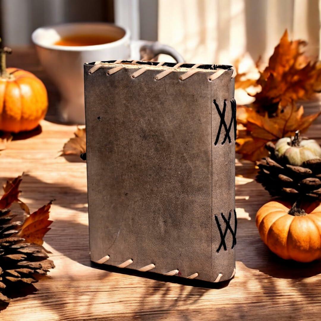 Hocus Pocus Spellbook Leather Journal Gothic Grimoire Book of Spells 7x5