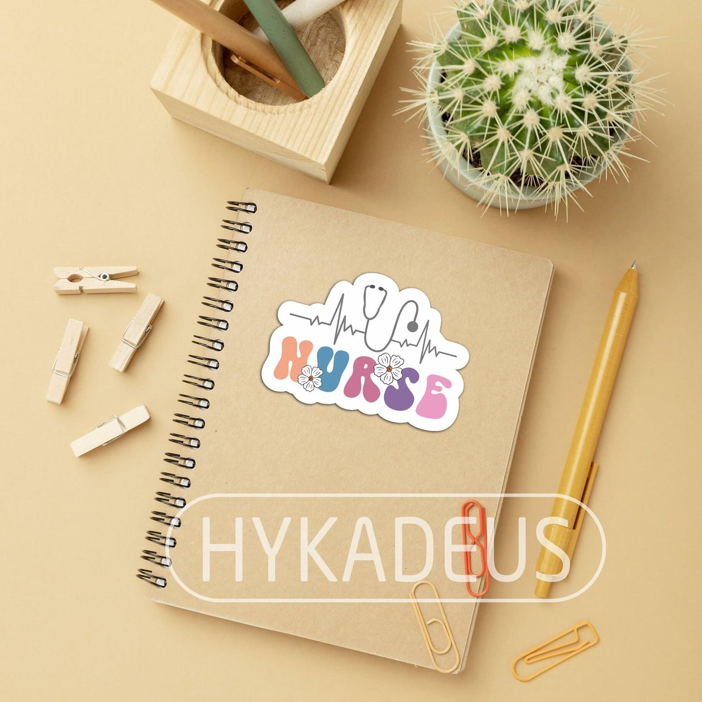 3Pcs Nurse Stickers Nursing Is a Work of Heart Waterproof Vinyl Decals