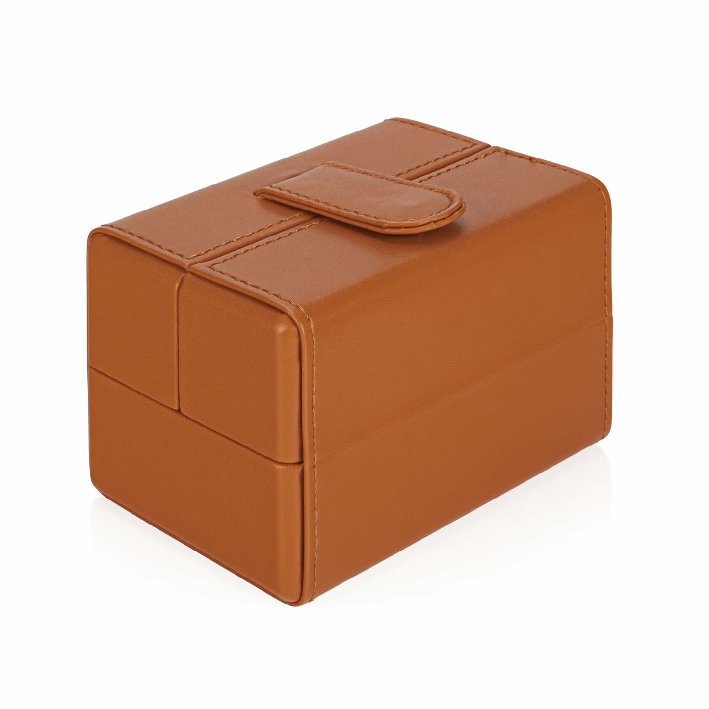 HOUSEOFHIGGINS Travel Watch Case Vegan Leather Fits Up to 42mm Watches