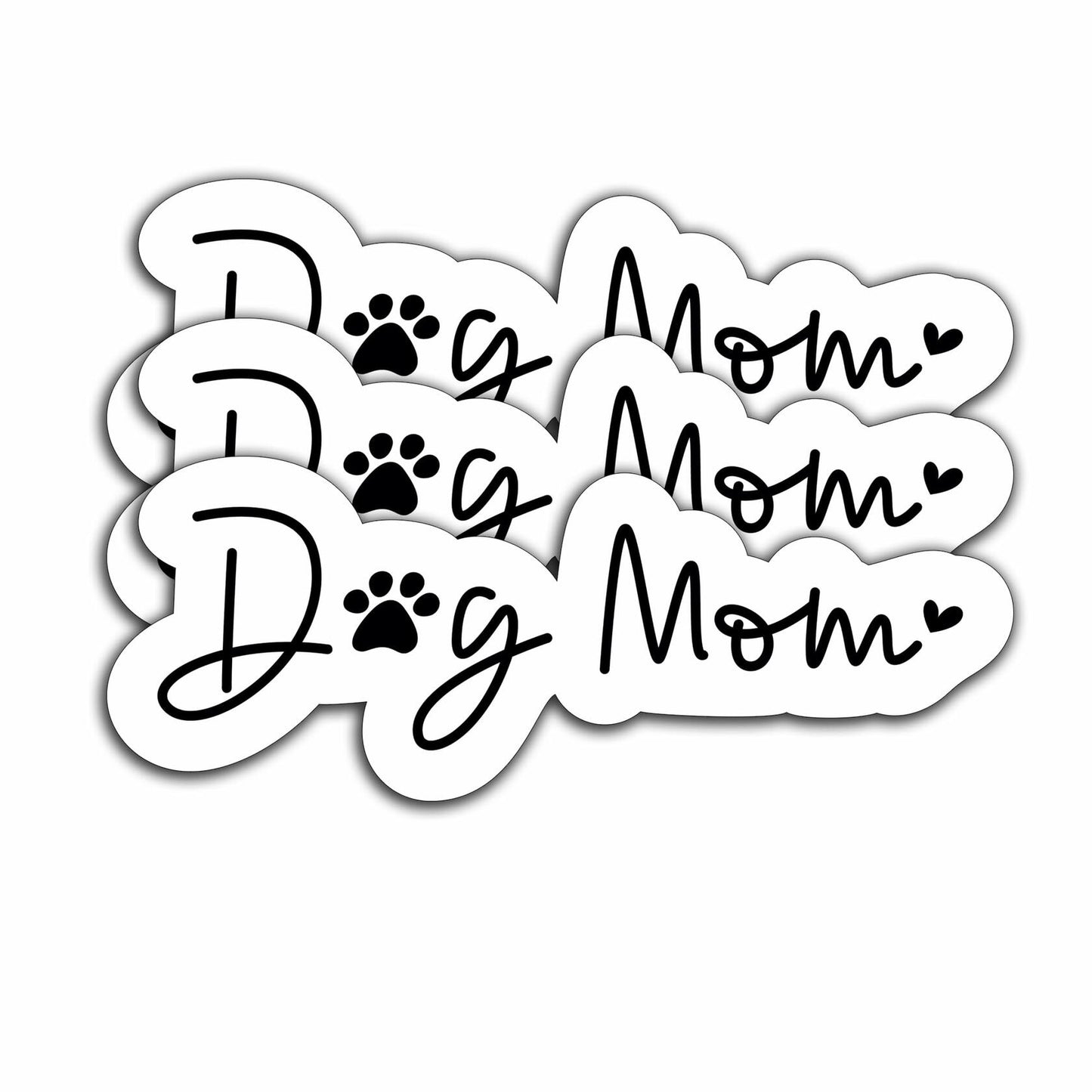 3Pcs Dog Mom Stickers Waterproof Vinyl Decals Laptop Phone Tumbler Cup