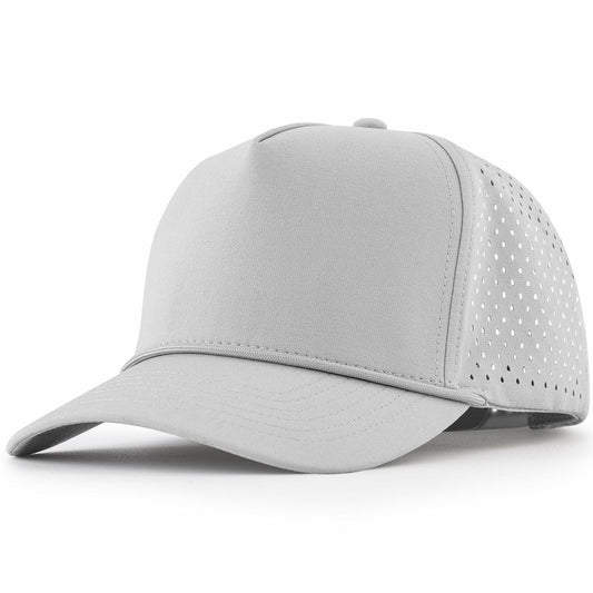 Falidem 5-Panel Trucker Hat Quick Dry Laser Cut Mesh Snapback Baseball Cap