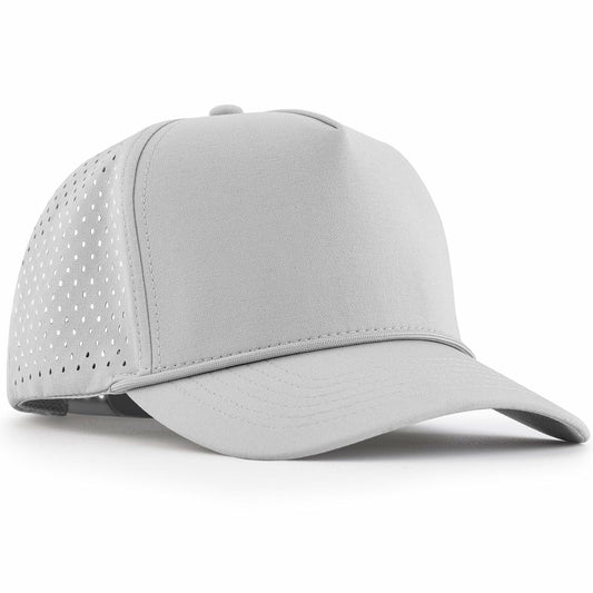 Falidem 5-Panel Trucker Hat Quick Dry Laser Cut Mesh Snapback Baseball Cap