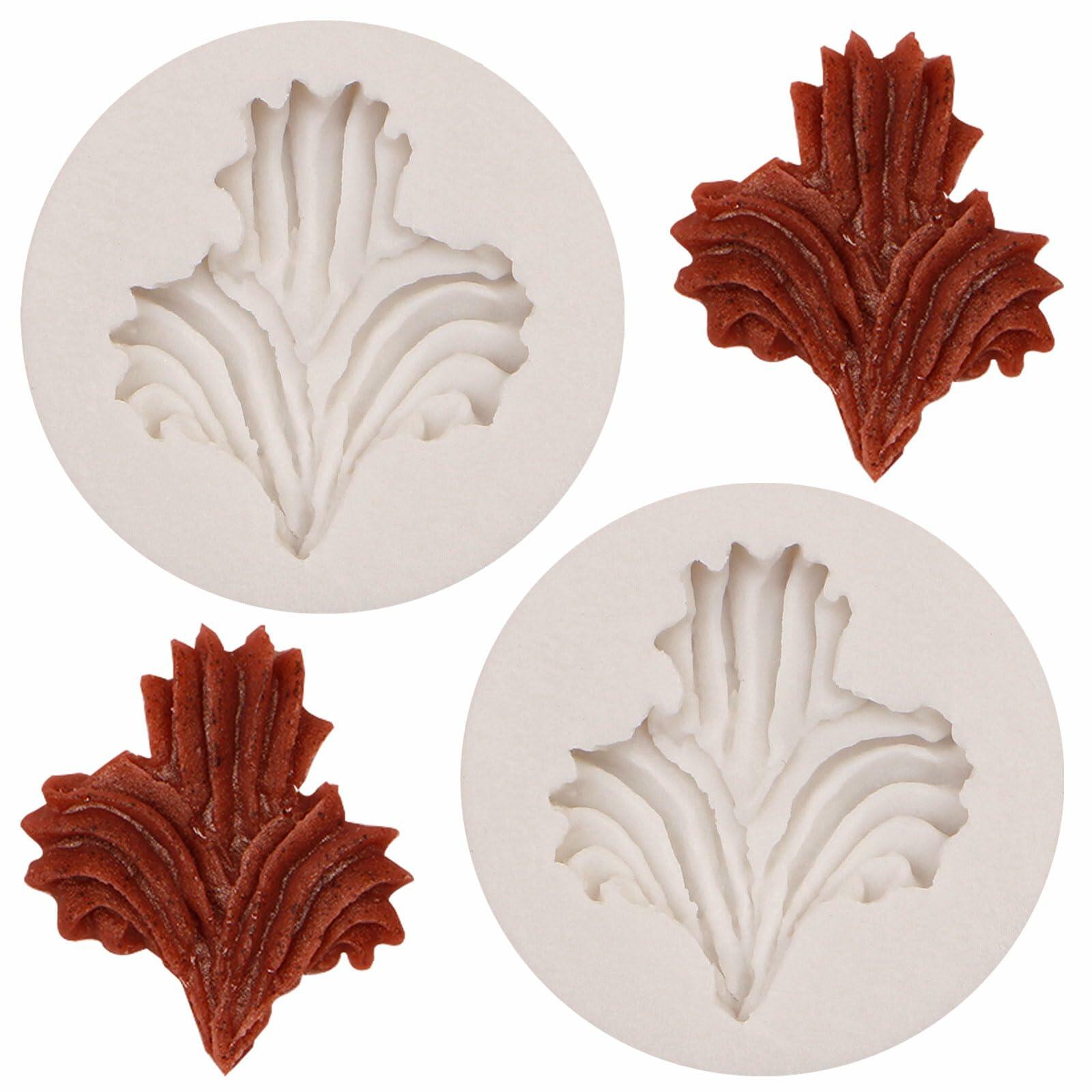 Heart Shaped Silicone Chocolate Mold Rose Flower Fondant Cake Decor 2pc