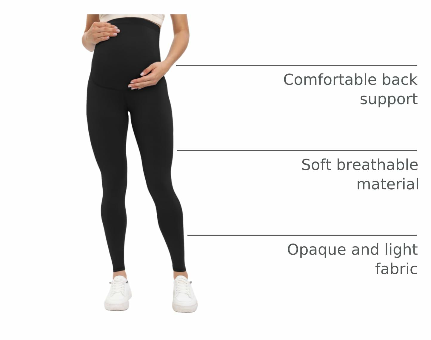 Buttergene Women’s Maternity Leggings Over Belly Yoga Workout Pregnancy Pants