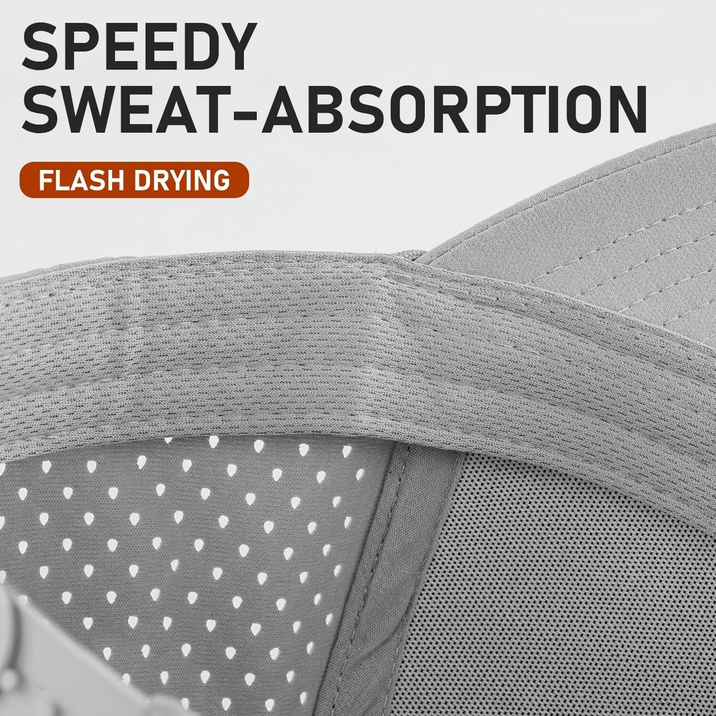 Falidem 5-Panel Trucker Hat Quick Dry Laser Cut Mesh Snapback Baseball Cap