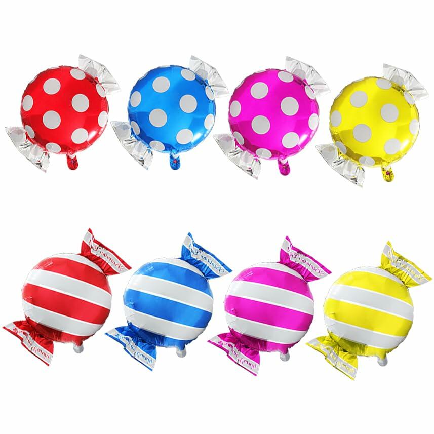 Deermon Candy Bar Mylar Foil Balloons 8 Pack Colorful Party Decor