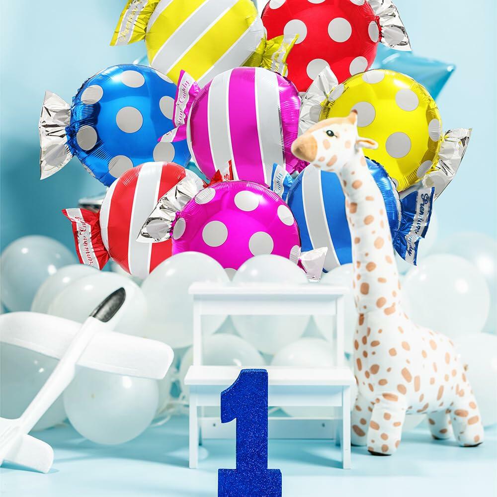Deermon Candy Bar Mylar Foil Balloons 8 Pack Colorful Party Decor