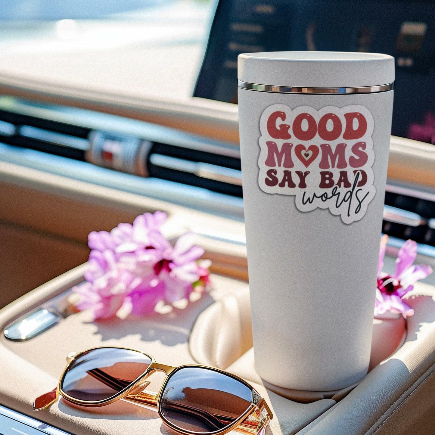3Pcs Funny Mom Stickers Good Moms Say Bad Words Vinyl Decals 3”x2.9”