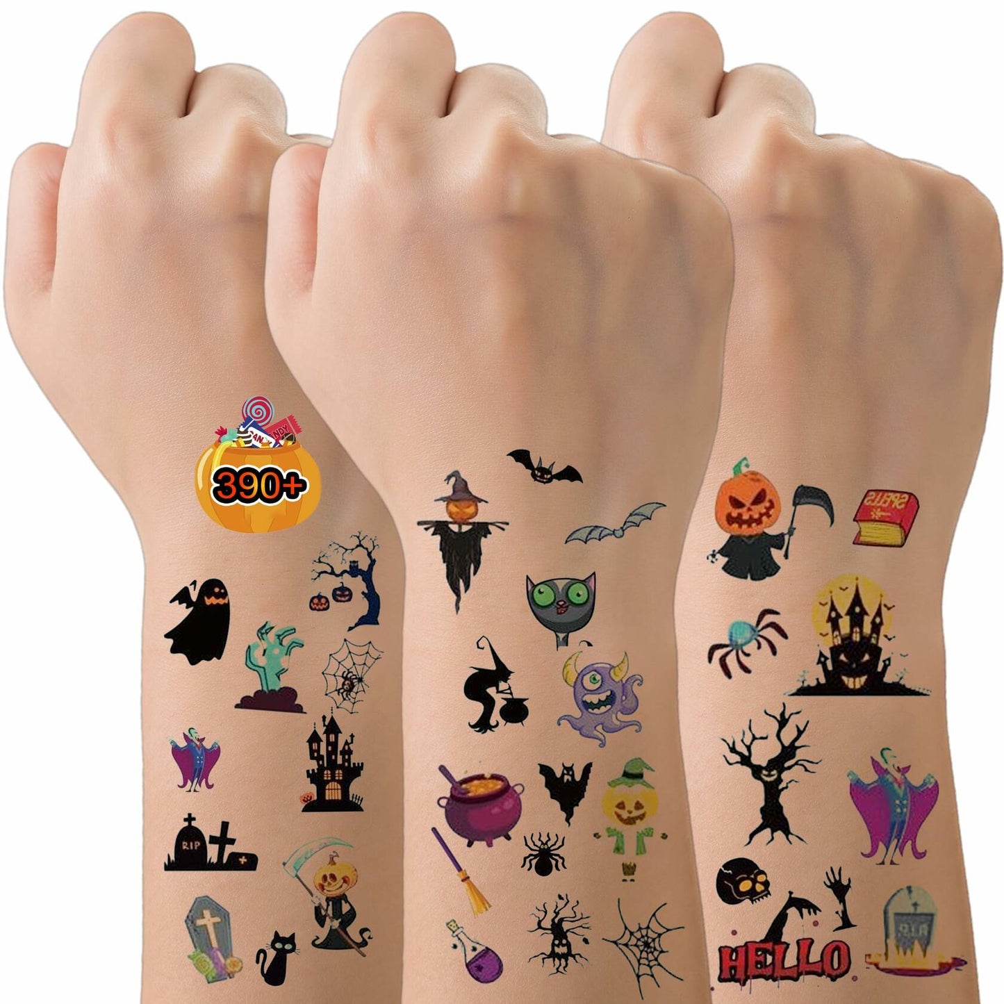 Halloween Temporary Tattoos for Kids 30 Sheets Party Favors
