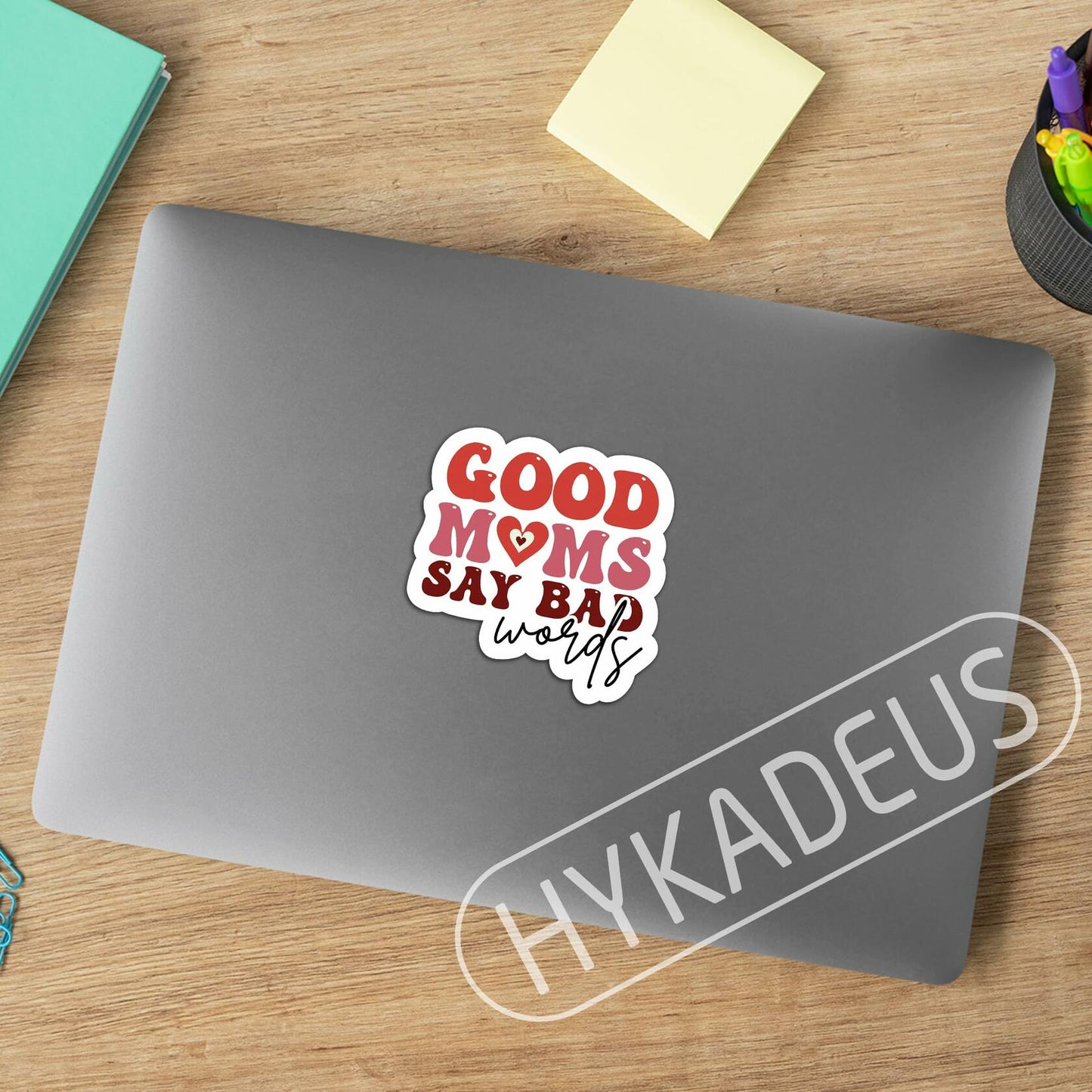 3Pcs Funny Mom Stickers Good Moms Say Bad Words Vinyl Decals 3”x2.9”