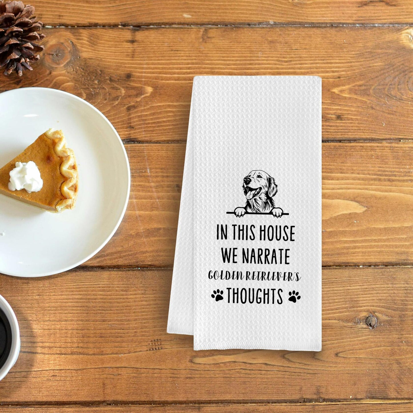 Qpenm Golden Retriever Kitchen Dish Towels - Golden Dog Lovers Hand Tea Towel 16