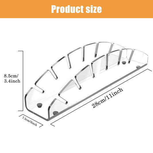 Hokisei Acrylic Hat Stand 2 Pack, No-Install Organizer for 12 Baseball Caps