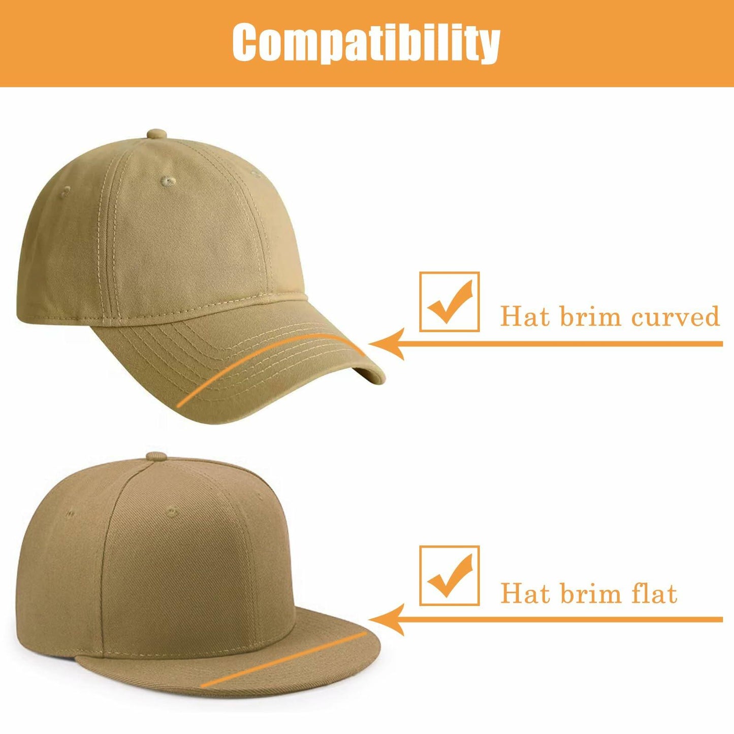 Hokisei Acrylic Hat Stand 2 Pack, No-Install Organizer for 12 Baseball Caps