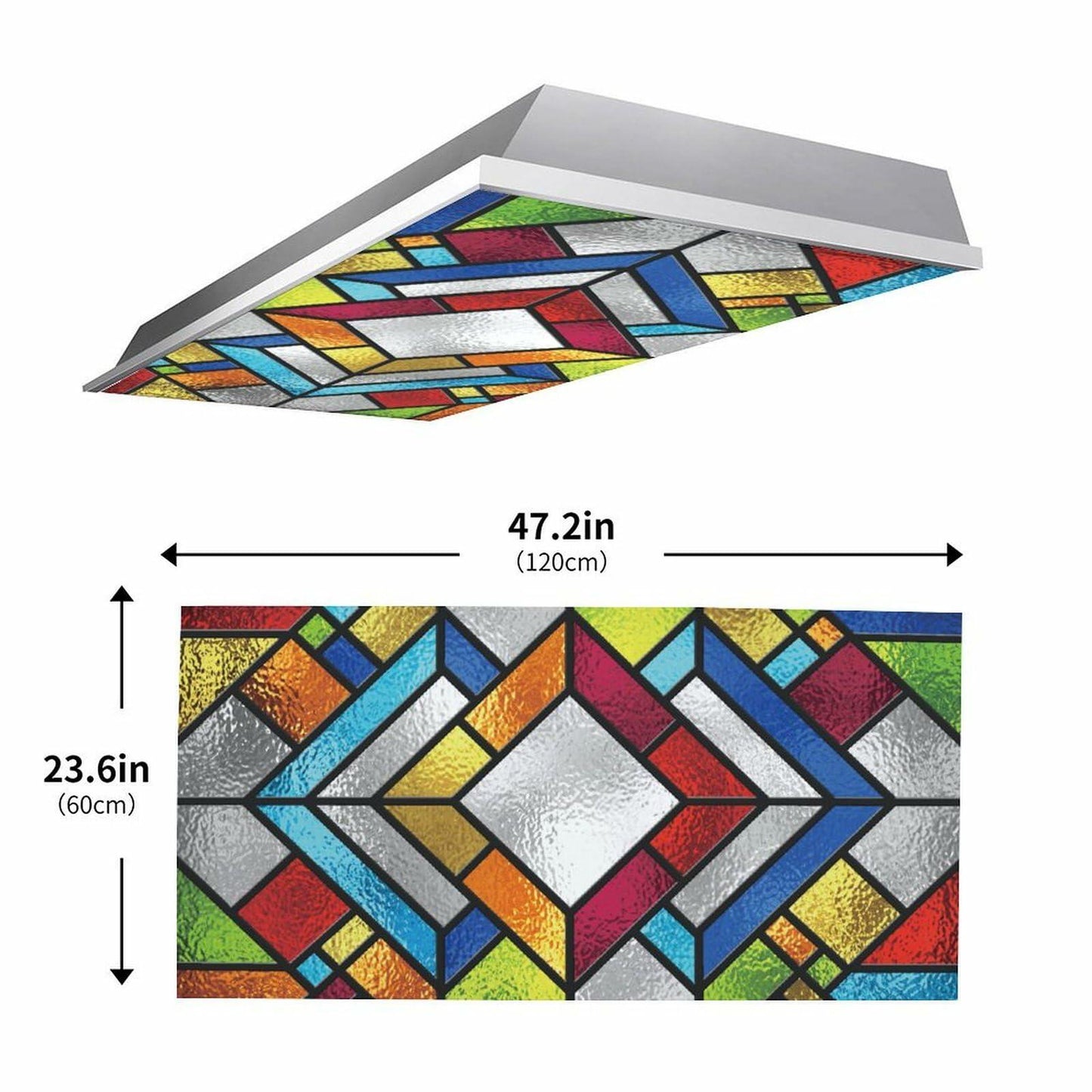 2PCS Fluorescent Light Covers – Anti-Glare Decorative Ceiling Panels