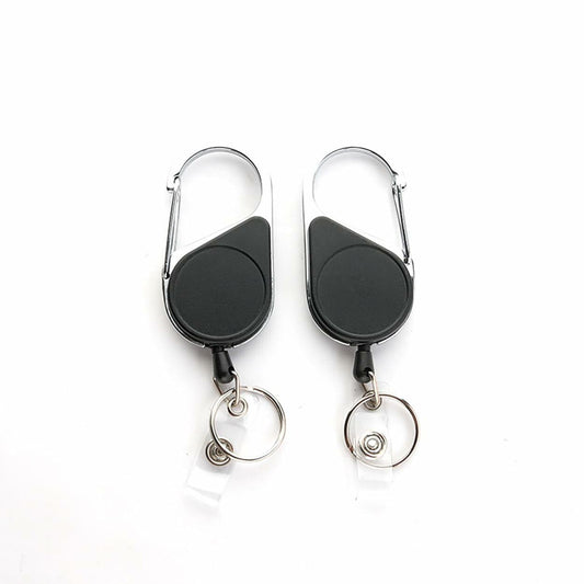 NBGDT 2PCS Retractable Key Ring Anti-Lost Keychain 23.6in Nylon Rope