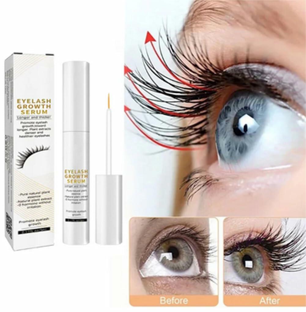 Eyelash Growth Serum for Longer, Fuller and Thicker Eyelashes black