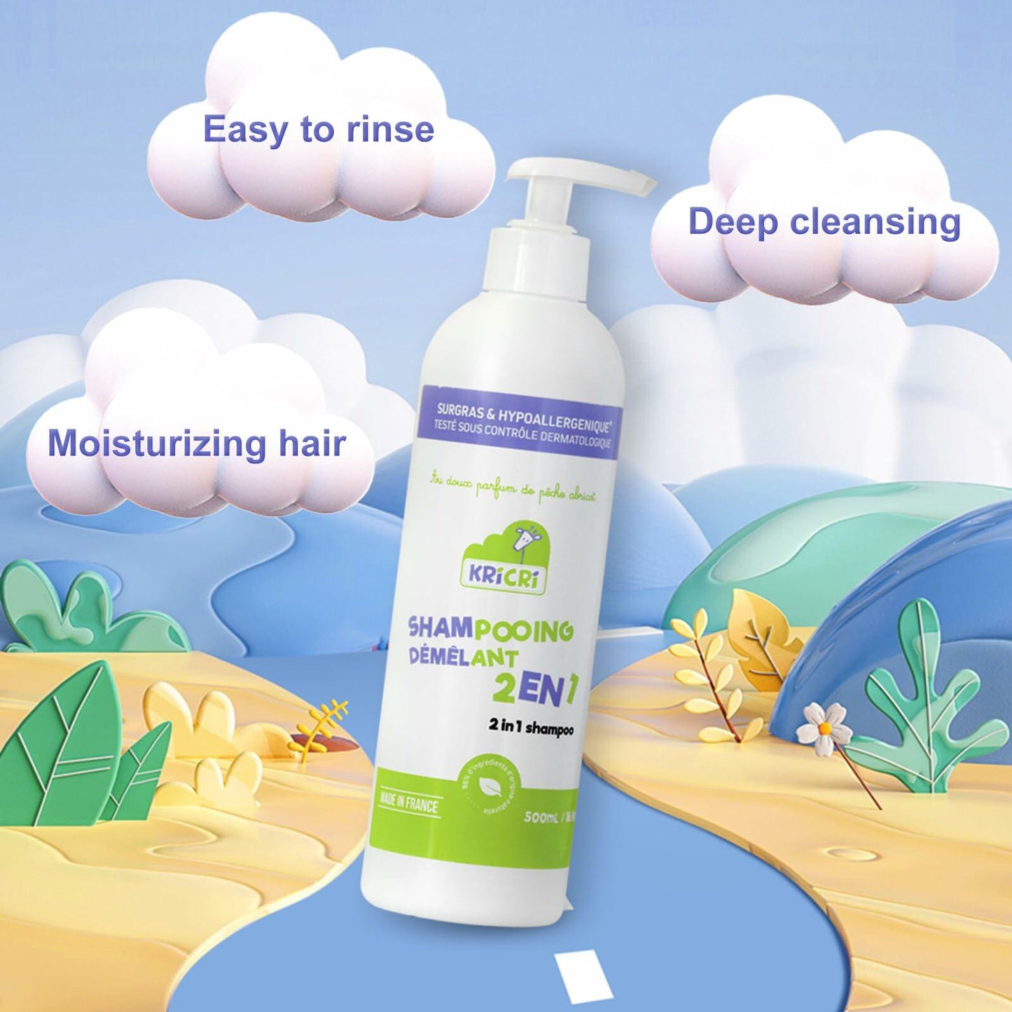 Kids 2-in-1 Shampoo & Conditioner Tear-Free Plant-Based Haircare 16.9oz