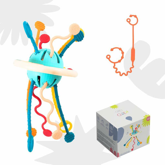 Kirro Montessori Pull String Baby Toy – Silicone, 18+ Months