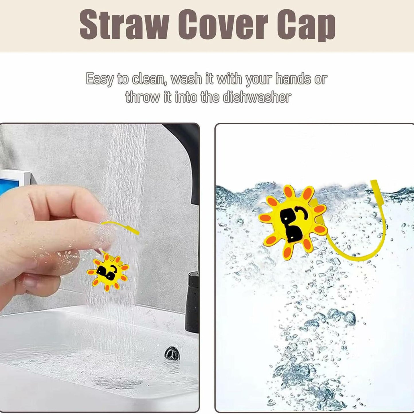 5Pcs Silicone Straw Cap Covers for Stanley Cup 30oz 40oz Reusable Tips