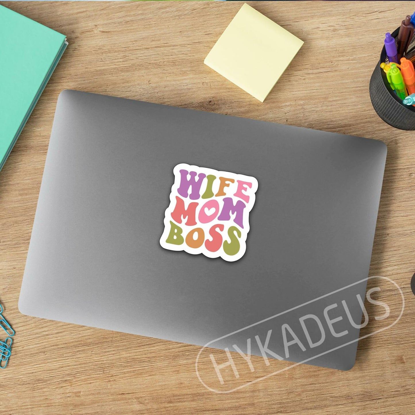 3Pcs Wife Mom Boss Stickers Funny Mom Life Waterproof Vinyl Decals