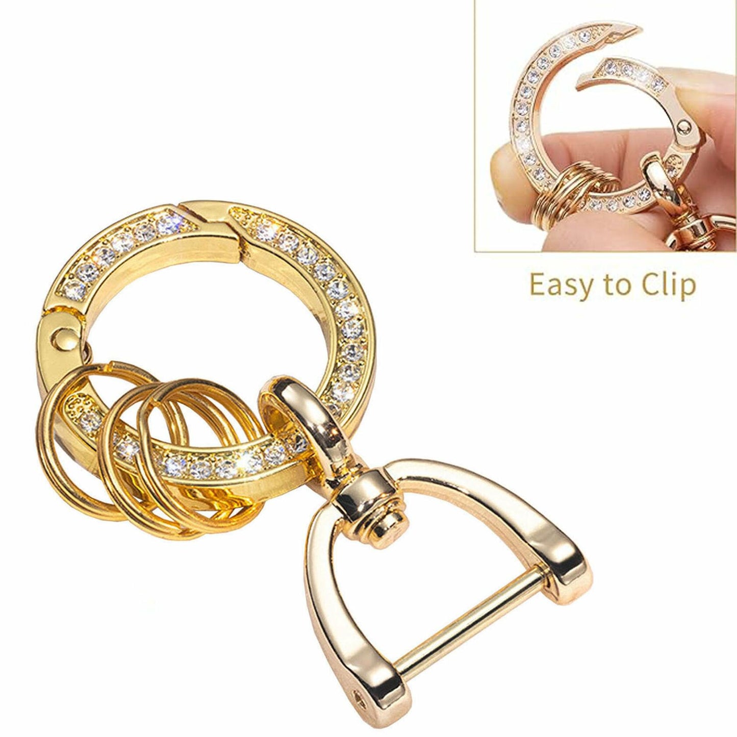 Hyundai Key Fob Cover Shell with Keychain 5 Buttons Black-Gold TAPAYICA