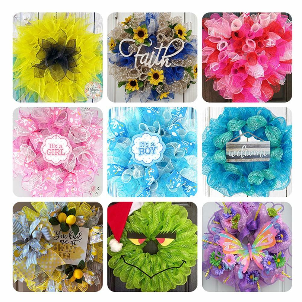 JStnana Light Champagne Deco Mesh Ribbon 10" 30ft Wreath Craft Supplies