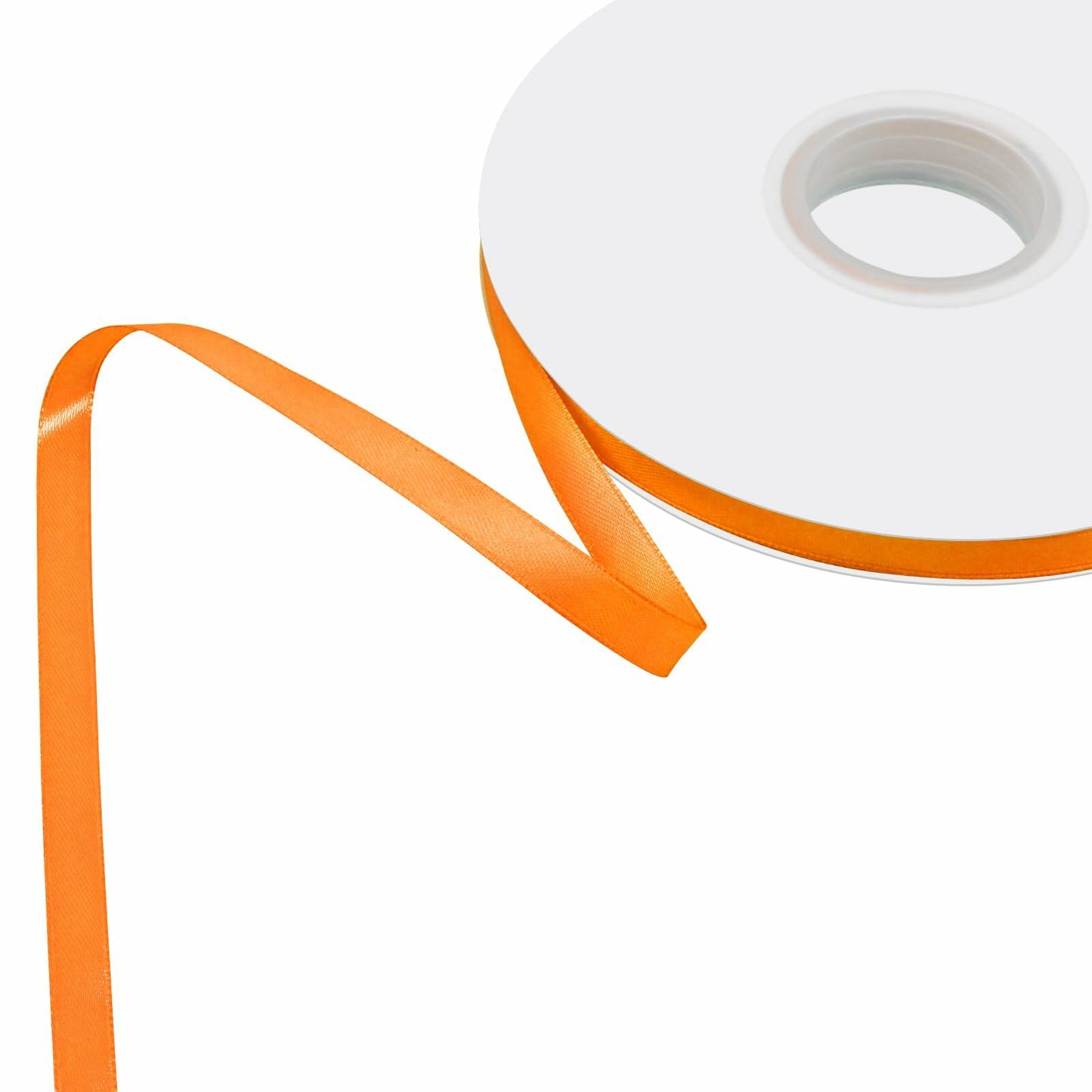 GTYBOVA 3/8" x 50 Yards Double Face Satin Ribbon Orange Polyester Crafts