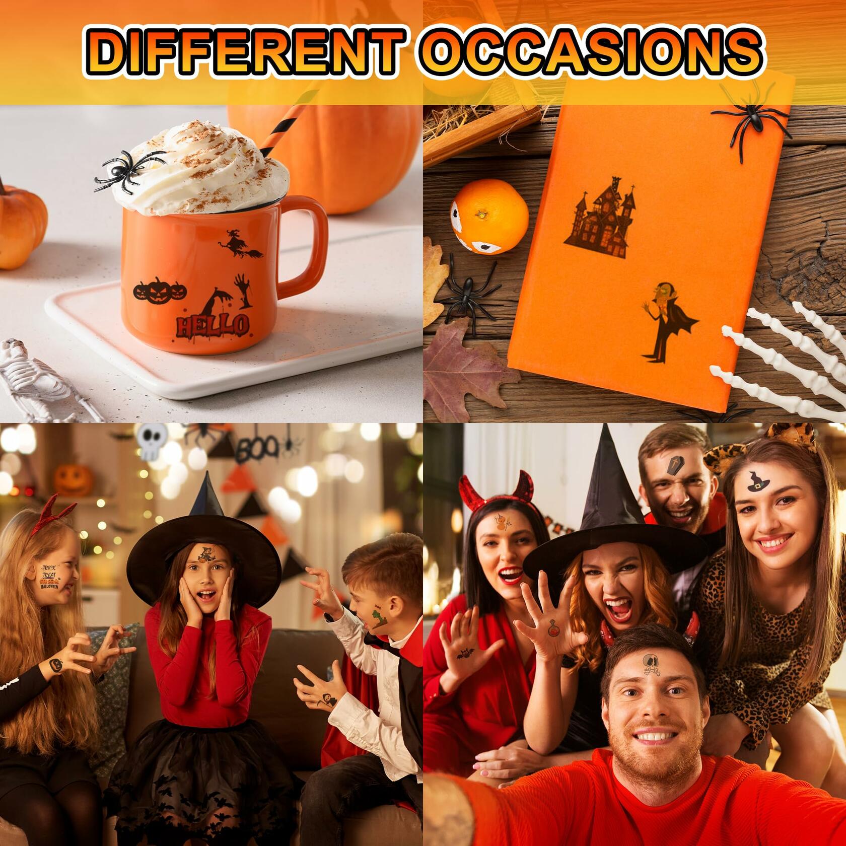 Halloween Temporary Tattoos for Kids 30 Sheets Party Favors