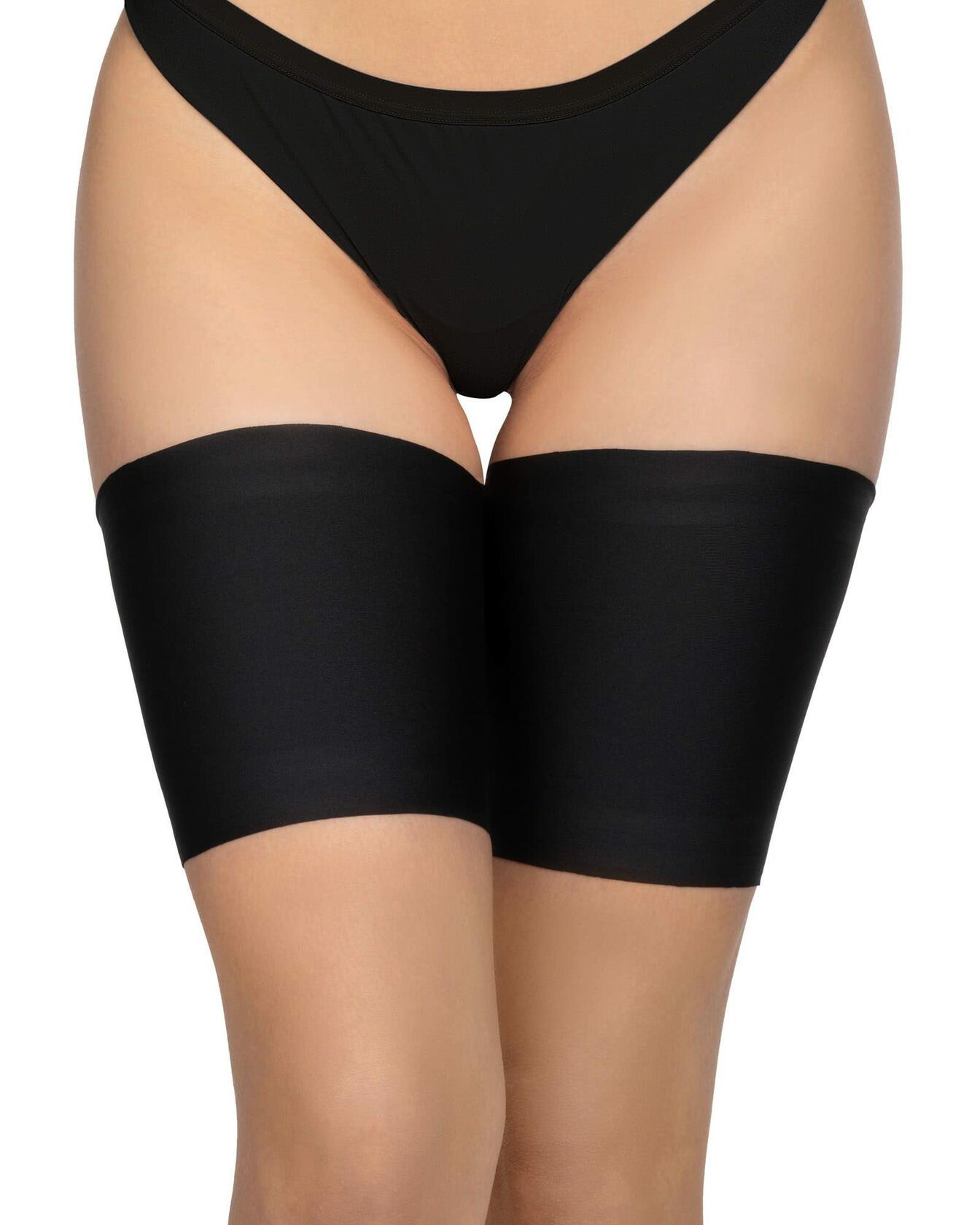 Annes Women's Thigh Bands Anti-Chafing Satin Lined Silicone Nero S