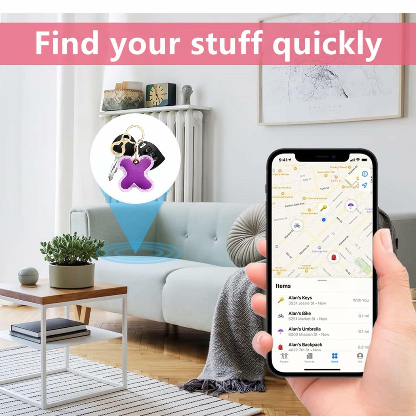 AirTag Leather Keychain Holder Case – Protective Apple Tracker Keyring