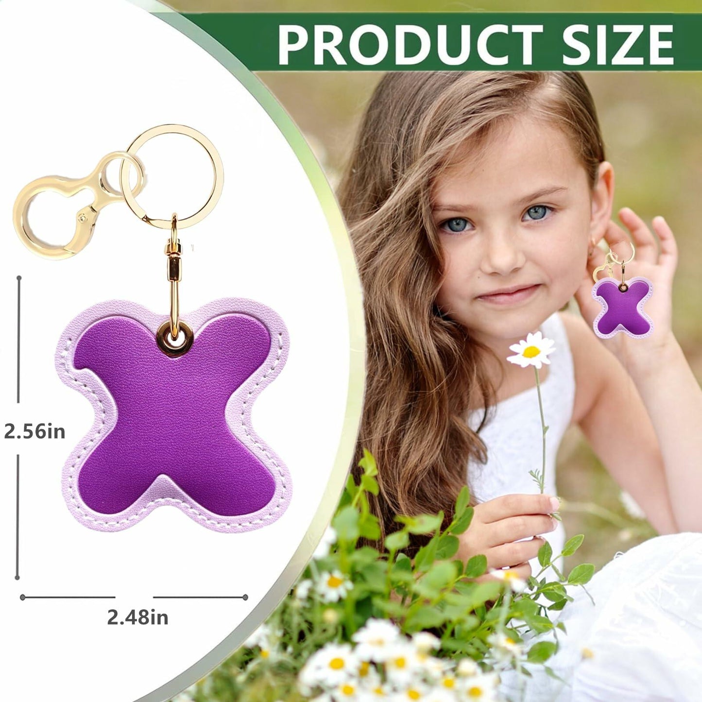 AirTag Leather Keychain Holder Case – Protective Apple Tracker Keyring