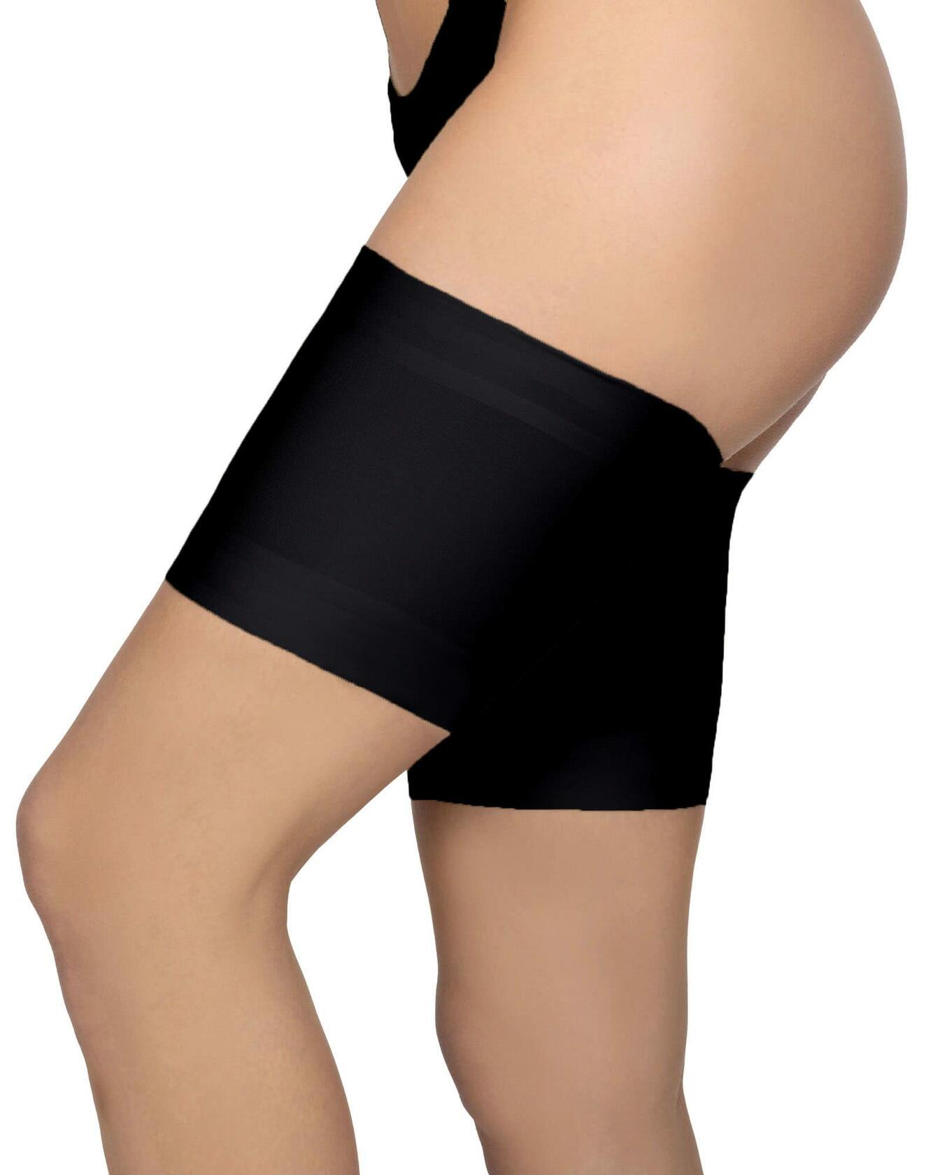 Annes Women's Thigh Bands Anti-Chafing Satin Lined Silicone Nero S