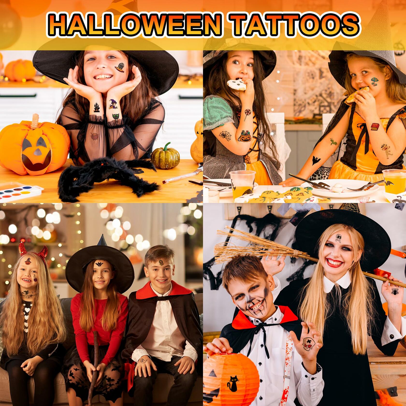 Halloween Temporary Tattoos for Kids 30 Sheets Party Favors