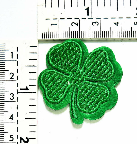 Set of 3 Lucky Leaf Clover Embroidery Patches – Iron-On/Sew-On Applique