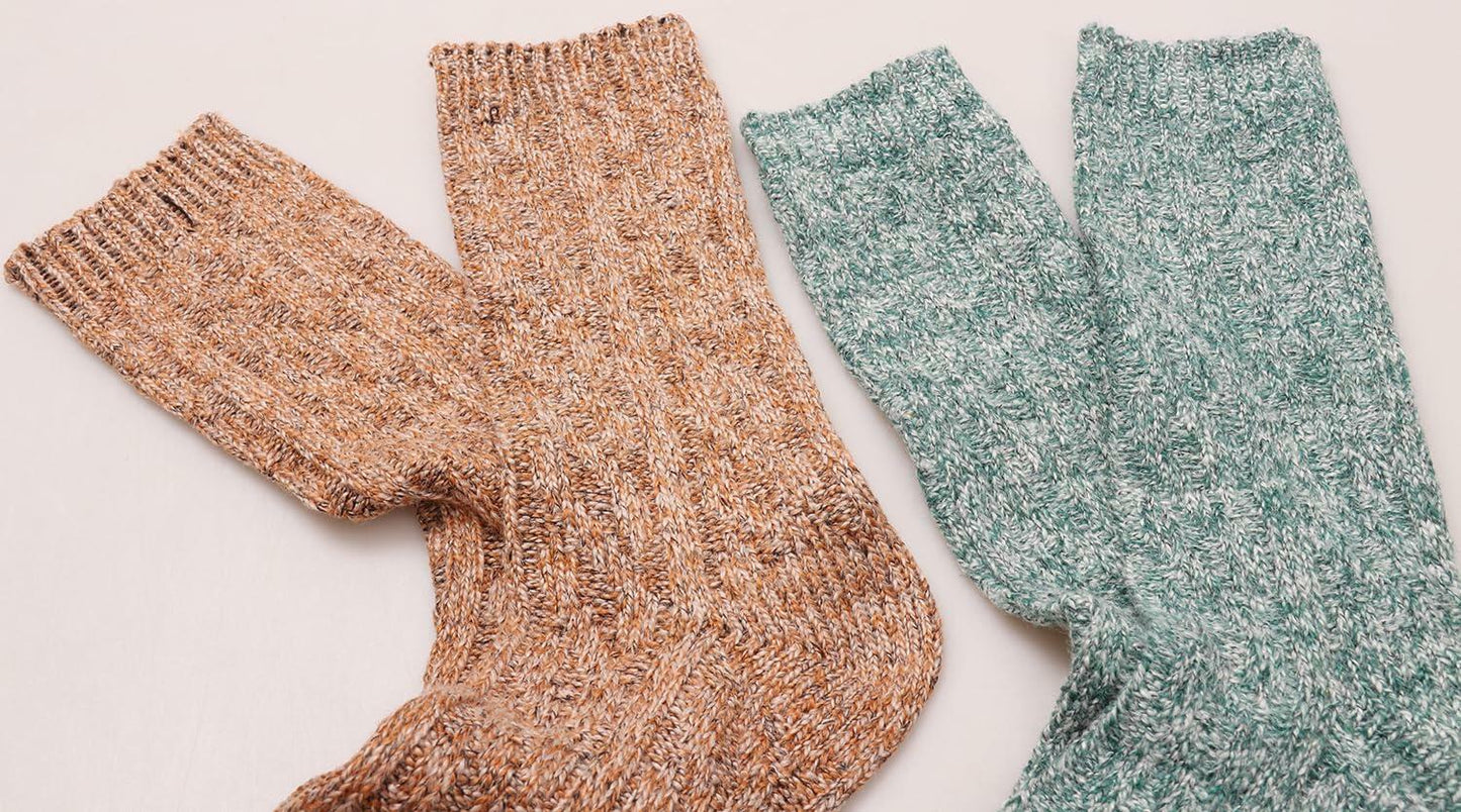 3 Pairs Women’s Winter Wool Cable Knit Knee High Boot Socks Size 5-11