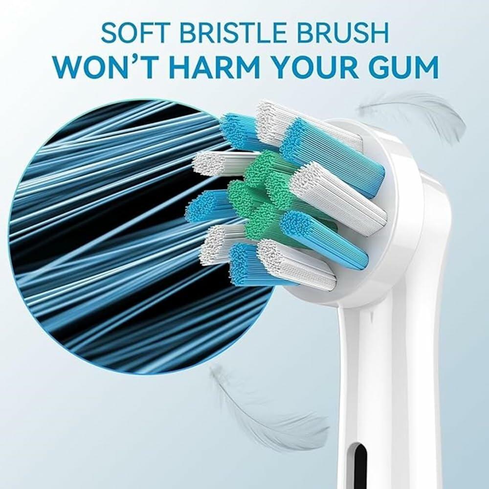 Toothbrush Replacement Heads 8-Pack Plaque Blast Twisted Bristle Oral B