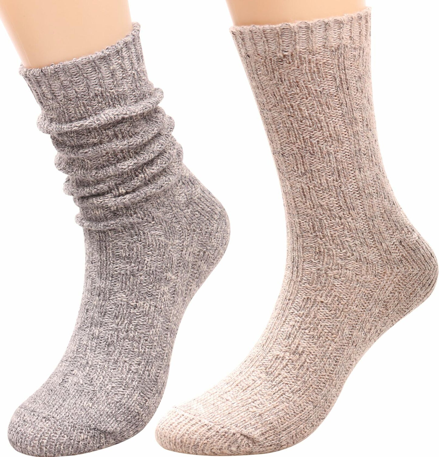 3 Pairs Women’s Winter Wool Cable Knit Knee High Boot Socks Size 5-11