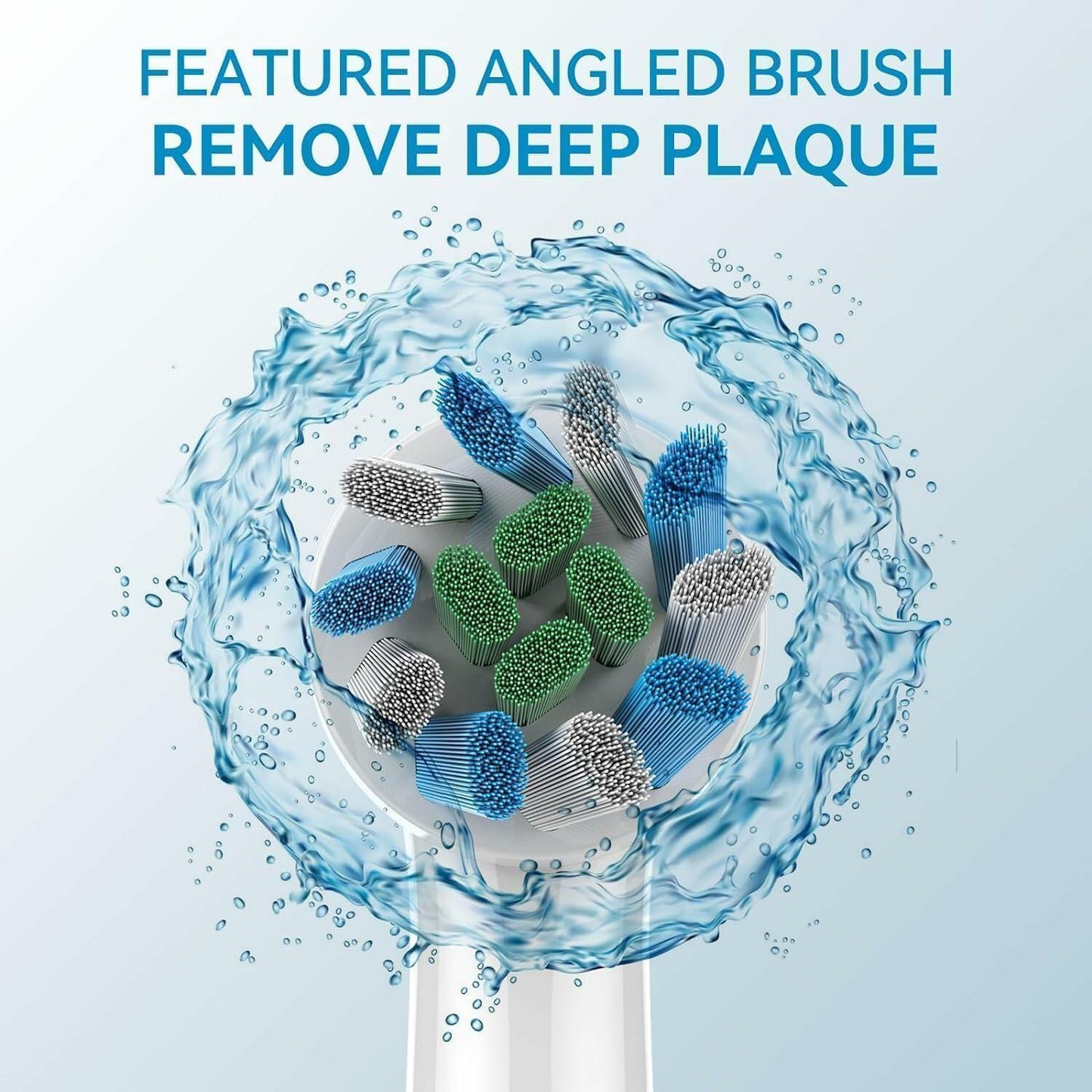 Toothbrush Replacement Heads 8-Pack Plaque Blast Twisted Bristle Oral B