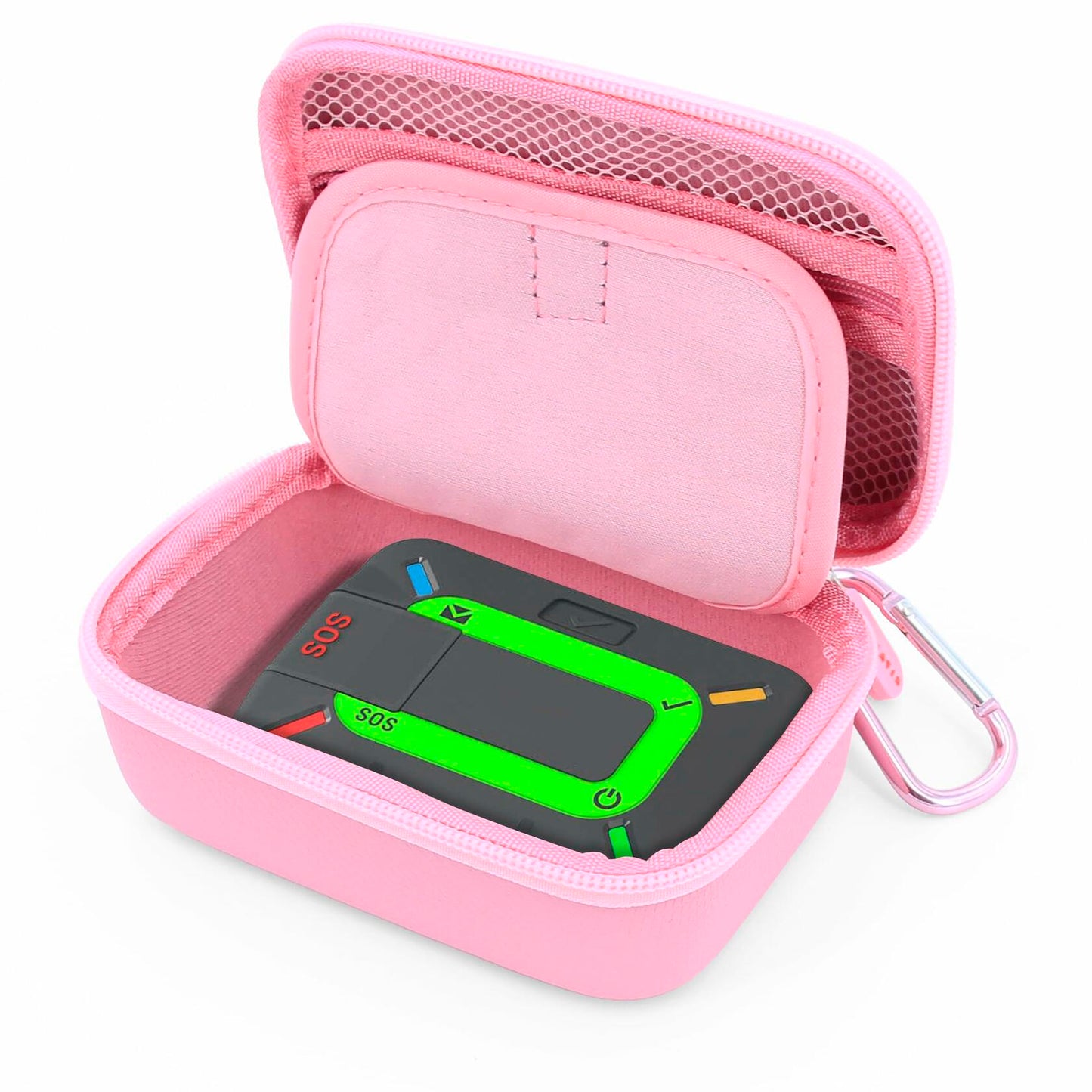 CASEMATIX Travel Case for Zoleo Satellite Communicator Hard Shell Pink